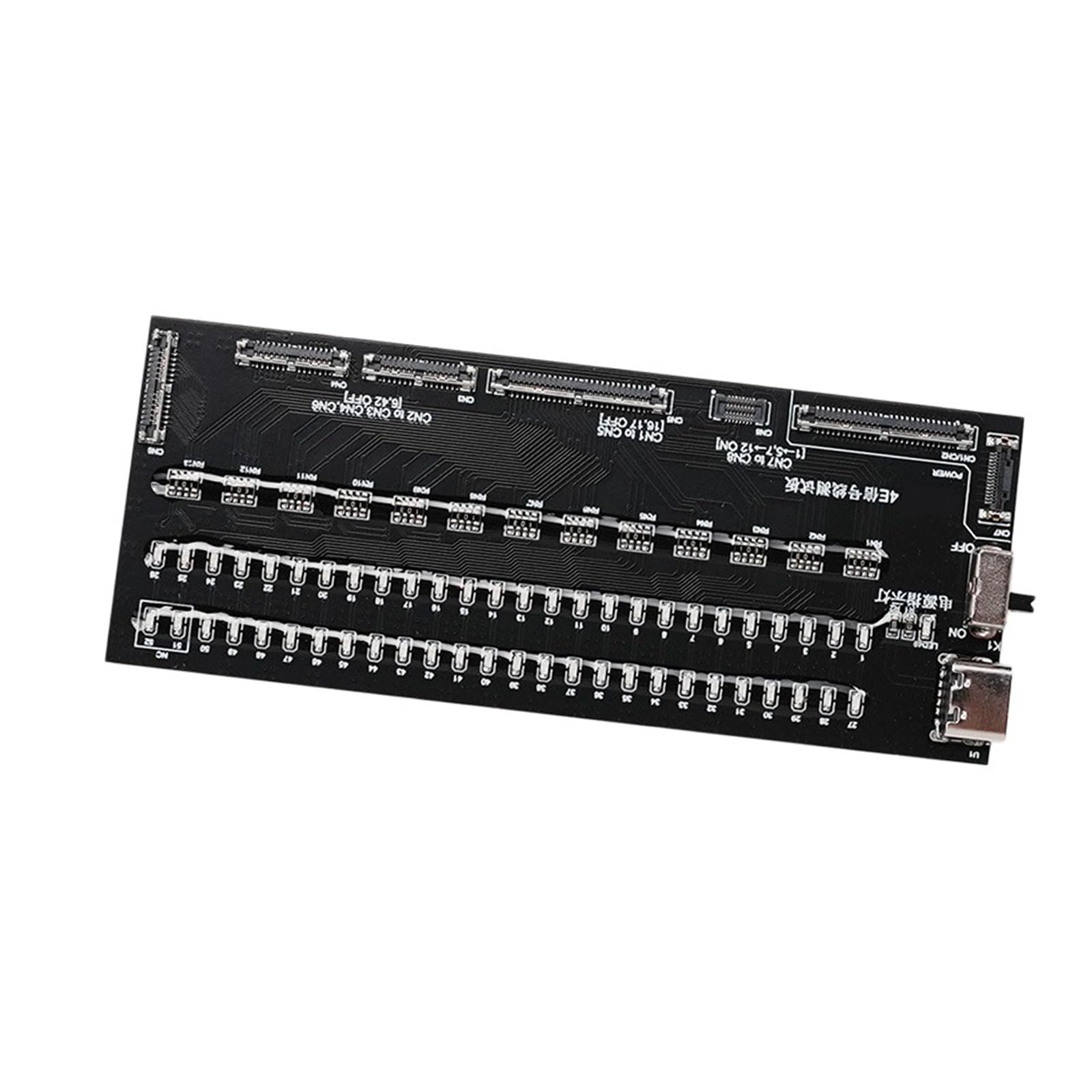 Scheda PCB per ispezione cavi per controlli connettori Matrice 4 E, layout diagnostico etichettato per tecnici di riparazione e utenti di manutenzione