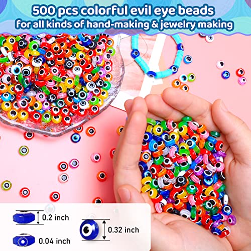 Buying Guide 500 pcs Mixed Color Evil Eye Beads, Evil Eye Beads for