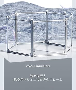 犬 サークルケージ透明 アクリル クリアサークル 6面パネル H76cmHIGH 犬 サークルケージ透明 アクリル クリアサークル 6面パネル