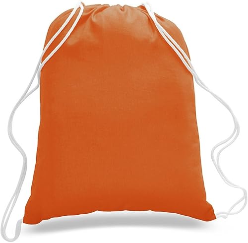 ToteBagFactory Bolsas de algodón con precio promocional Mochilas Arte Artesanía, Naranja, Cordón