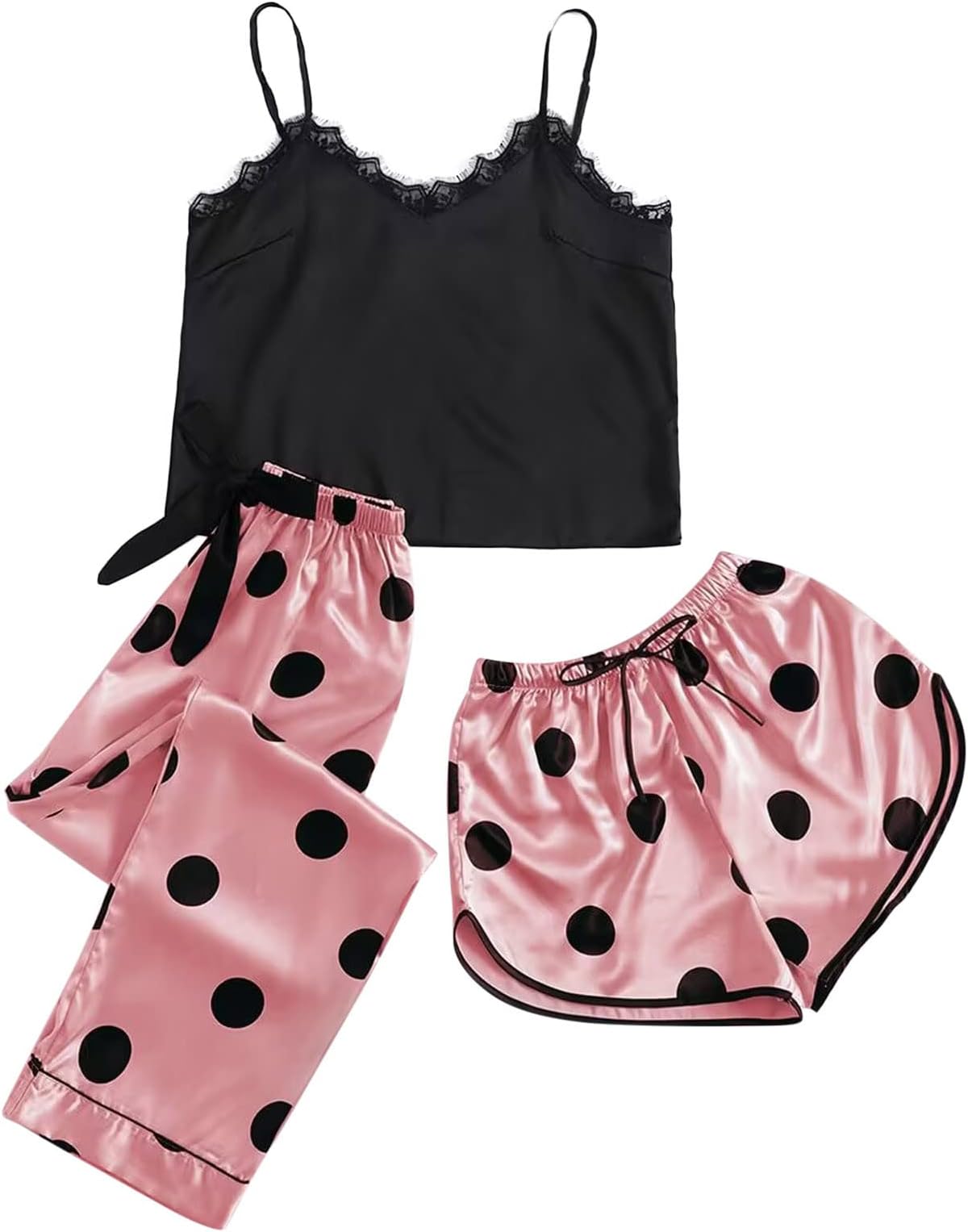 Fleece Pyjama Bottoms Women Womens Loungewear Women Print Sleepwear Sexy Up Three Sleeveless Shorts Set Sexy Underwear Sleepwear Suit Pajamas Red Pyjamas Womens Ladies Flannelette Pyjamas