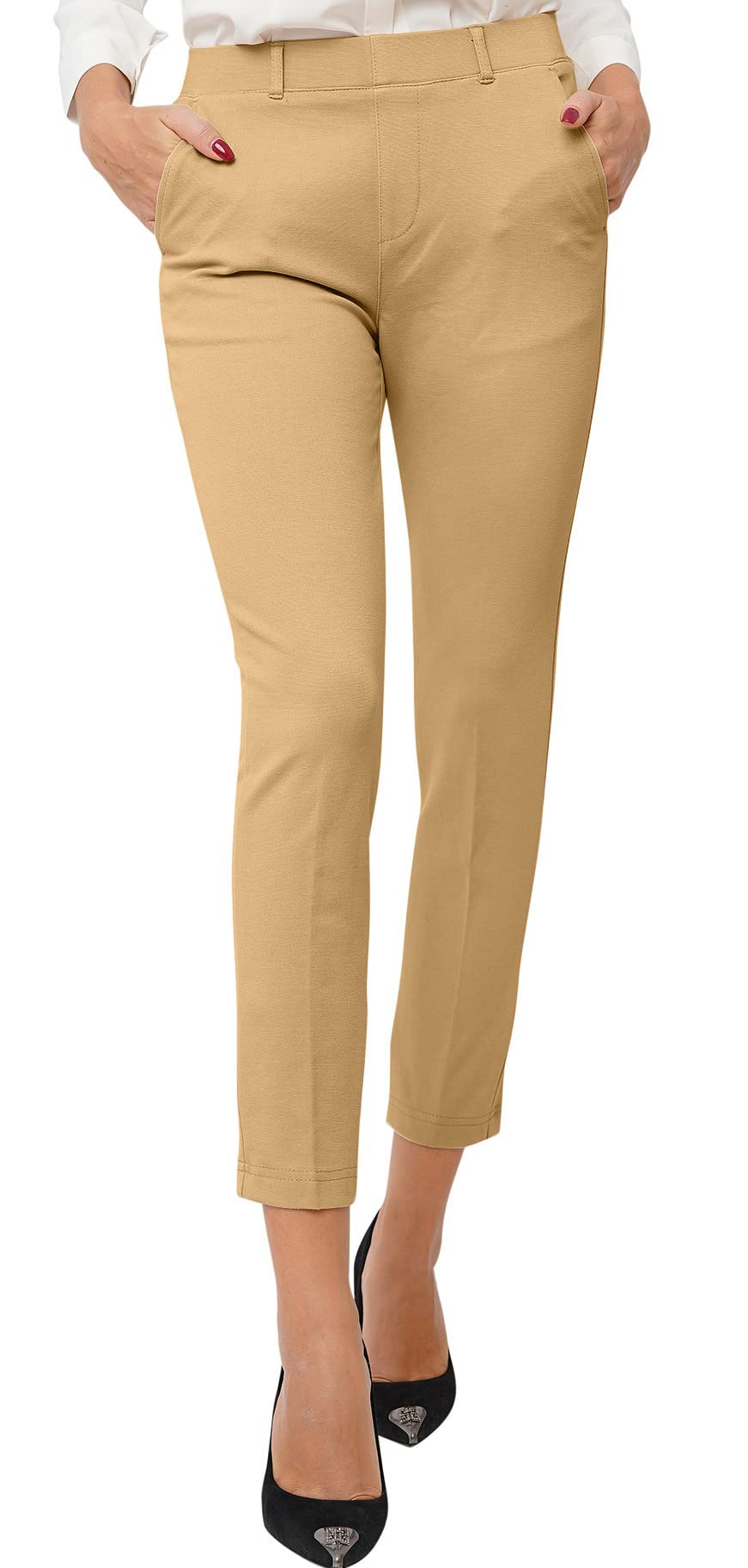 Marycrafts Womens Pull On Stretch Yoga Dress Business Work Pants