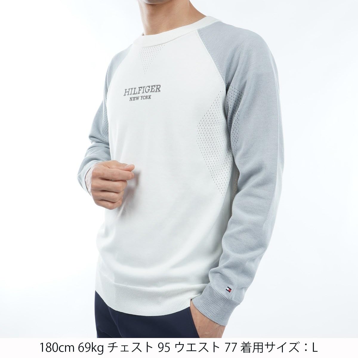 Amazon.co.jp: トミー ヒルフィガー フロントロゴ クルーネック 