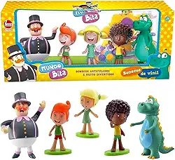 Kit 5 Bonecos Mundo Bita Vinil Brinquedos Articulados