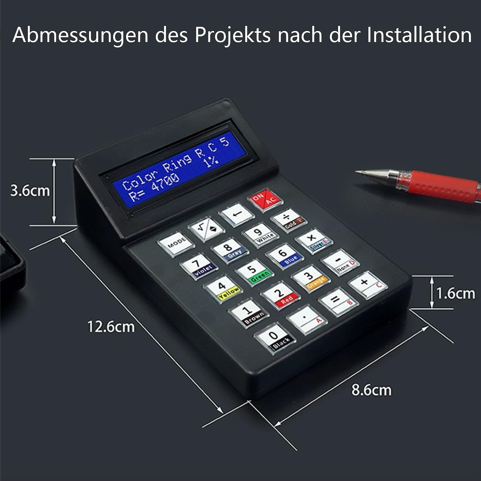 EIELE Widerstand Widerstandsberechnung Lötübungsset Projekte für die Lötpraxis Schwarzes Gehäuse(Löten erforderlich)