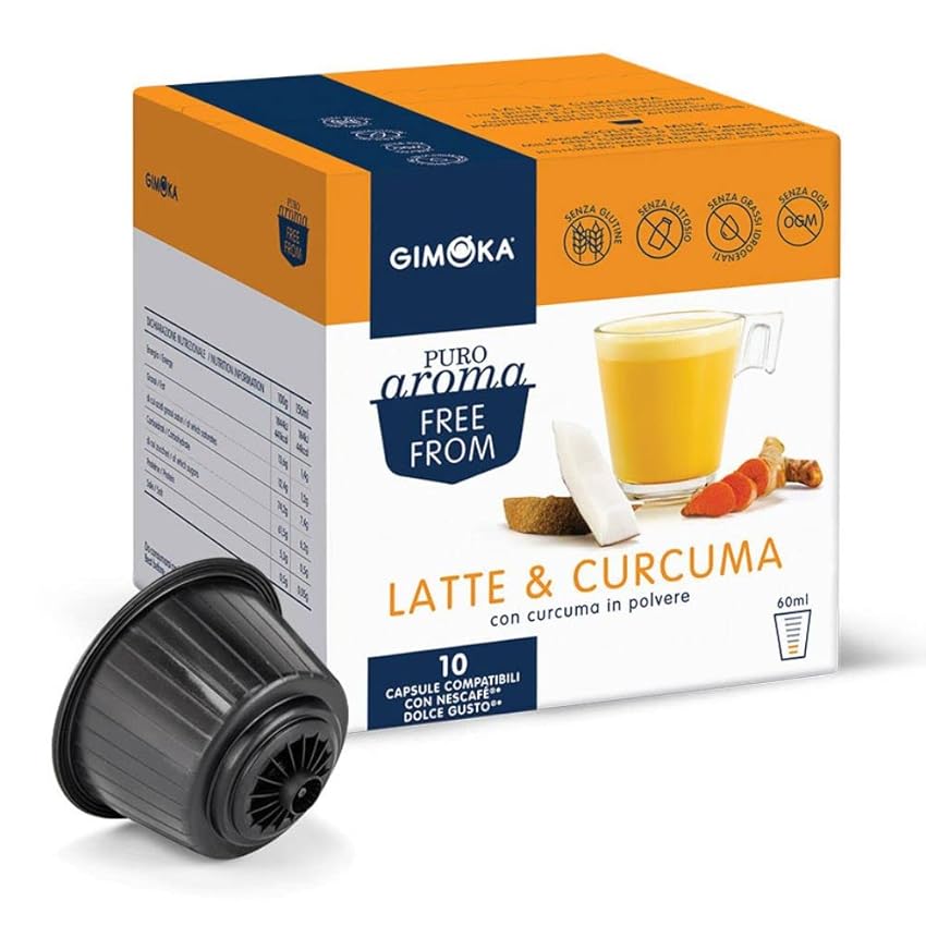Gimoka - Compatibile Per Nescafé - Dolce Gusto - 30 Capsule - Gusto GOLDEN MILK (Latte e Curcuma) - Made In Italy - 3 Confezioni Da 10 Capsule
