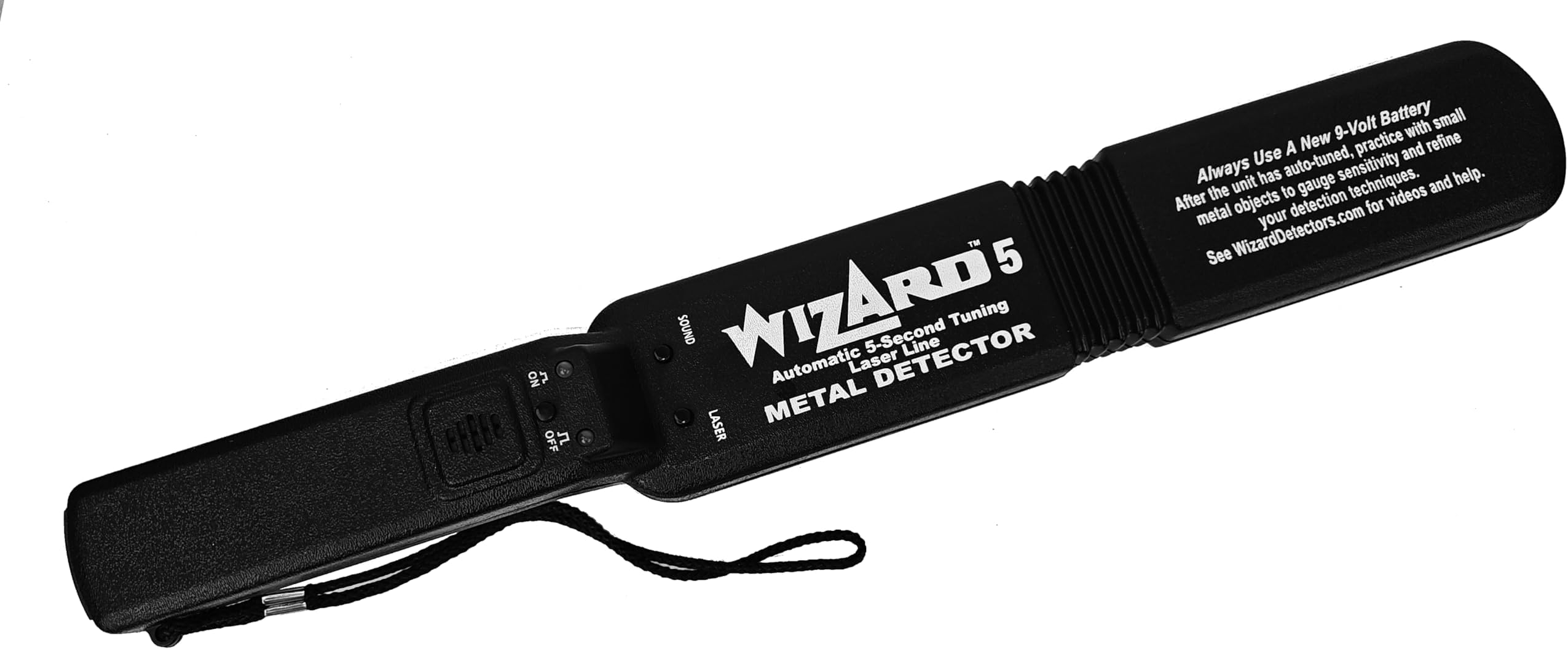 Wizard 5 Auto-Tune Laser Line Metal Detector Wand