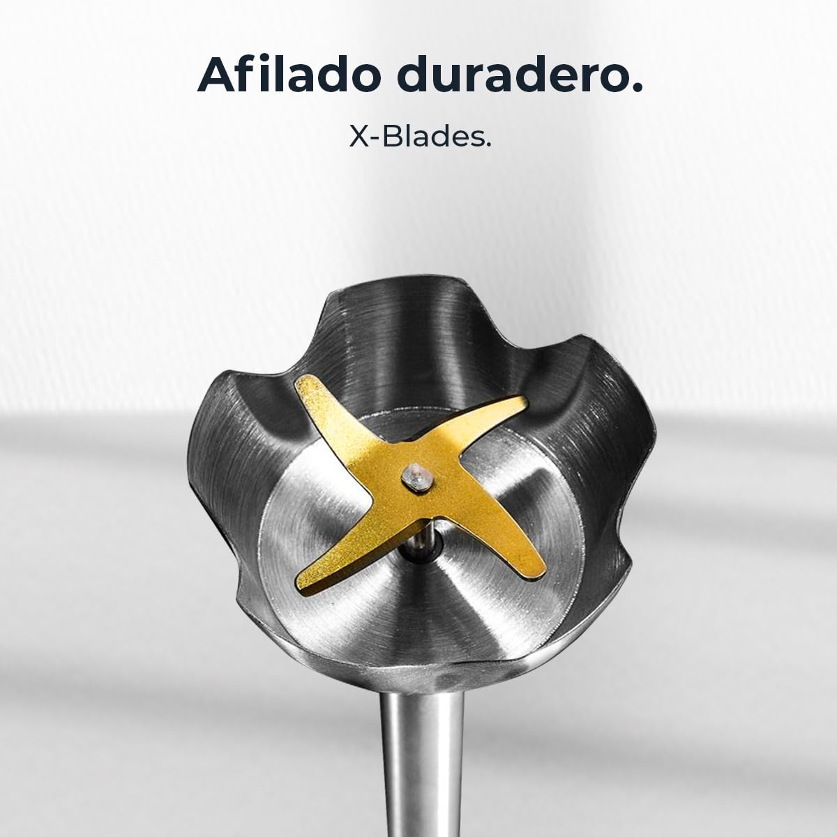 Cecotec Batidora de Mano PowerGear 1500 XL Pro. 1500 W, 21 Velocidades + Turbo, Acero/Silicona, Pie XL, Cuchilla de 4 hojas, Recubrimiento Titanio, Engranaje de Metal, Incluye Accesorios — view 6