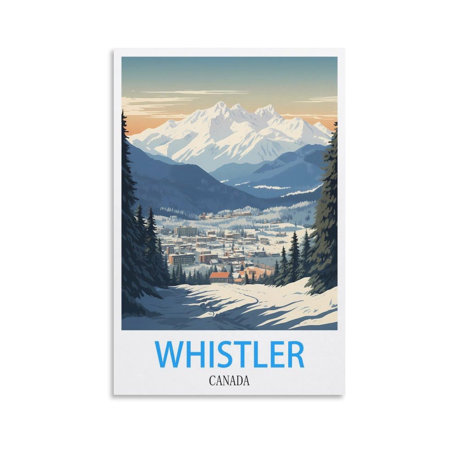Metal Tin Sign Plaque Poster,Whistler Canada,Vintage Plaques Poster Plaque Decor Retro Posters Gallery Wall Art Print 30x40cm