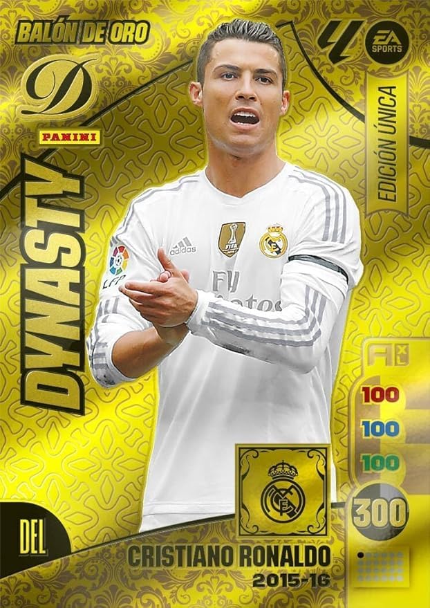 Panini Adrenalyn 2024-25 - Dream Box Balón de Oro Dynasty (Edición Limitada) | 50 Cartas Exclusivas con Messi, Cristiano, Lamine Yamal