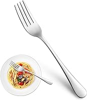 MUTNITT 16-Piece Dinner Forks Set - 8 Inch Food Grade Stainless Steel Flatware, Mirror Finish, Rust-Proof, Dishwasher Safe for Home & Restaurant