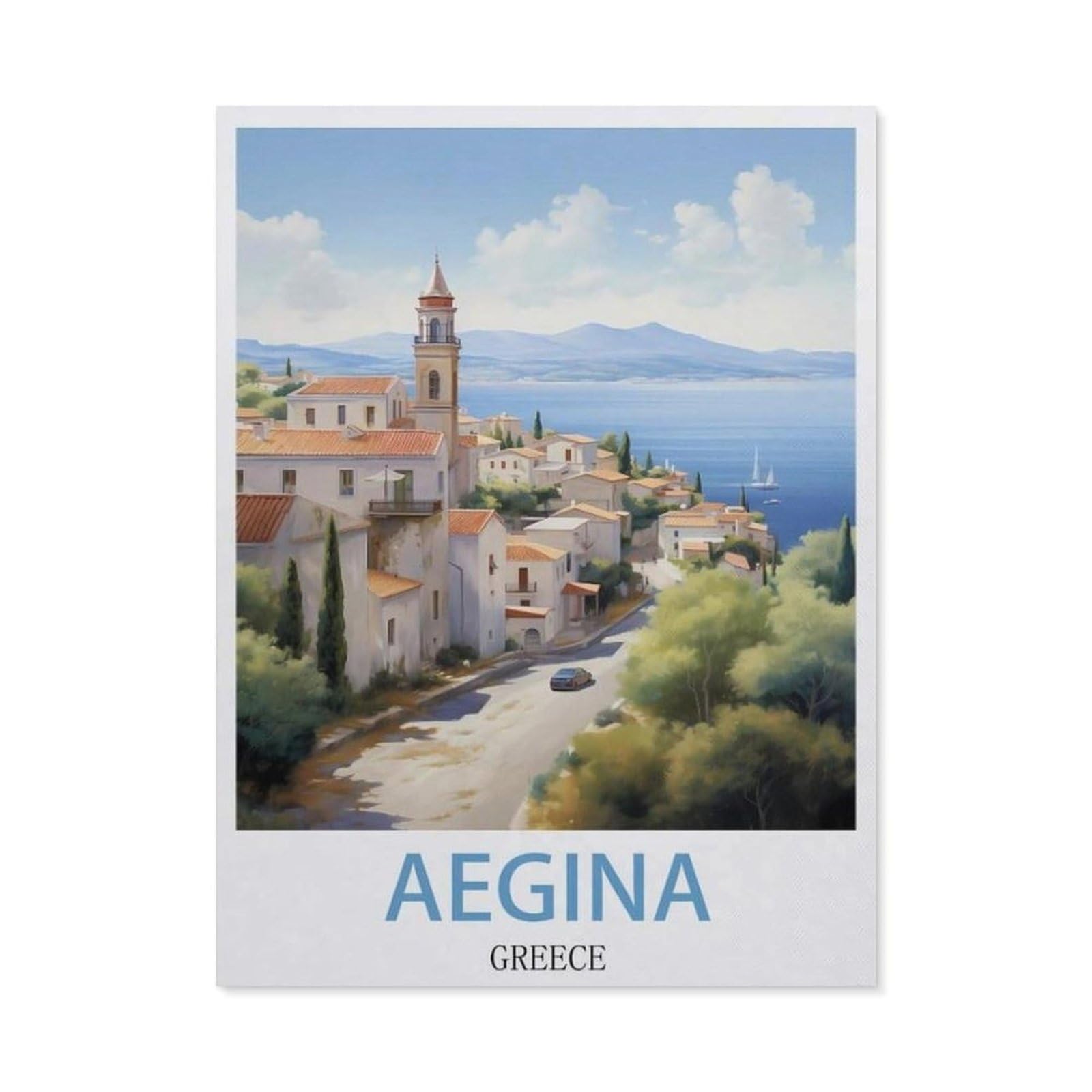 Tin Sign，Aegina Greece(20x30cm）