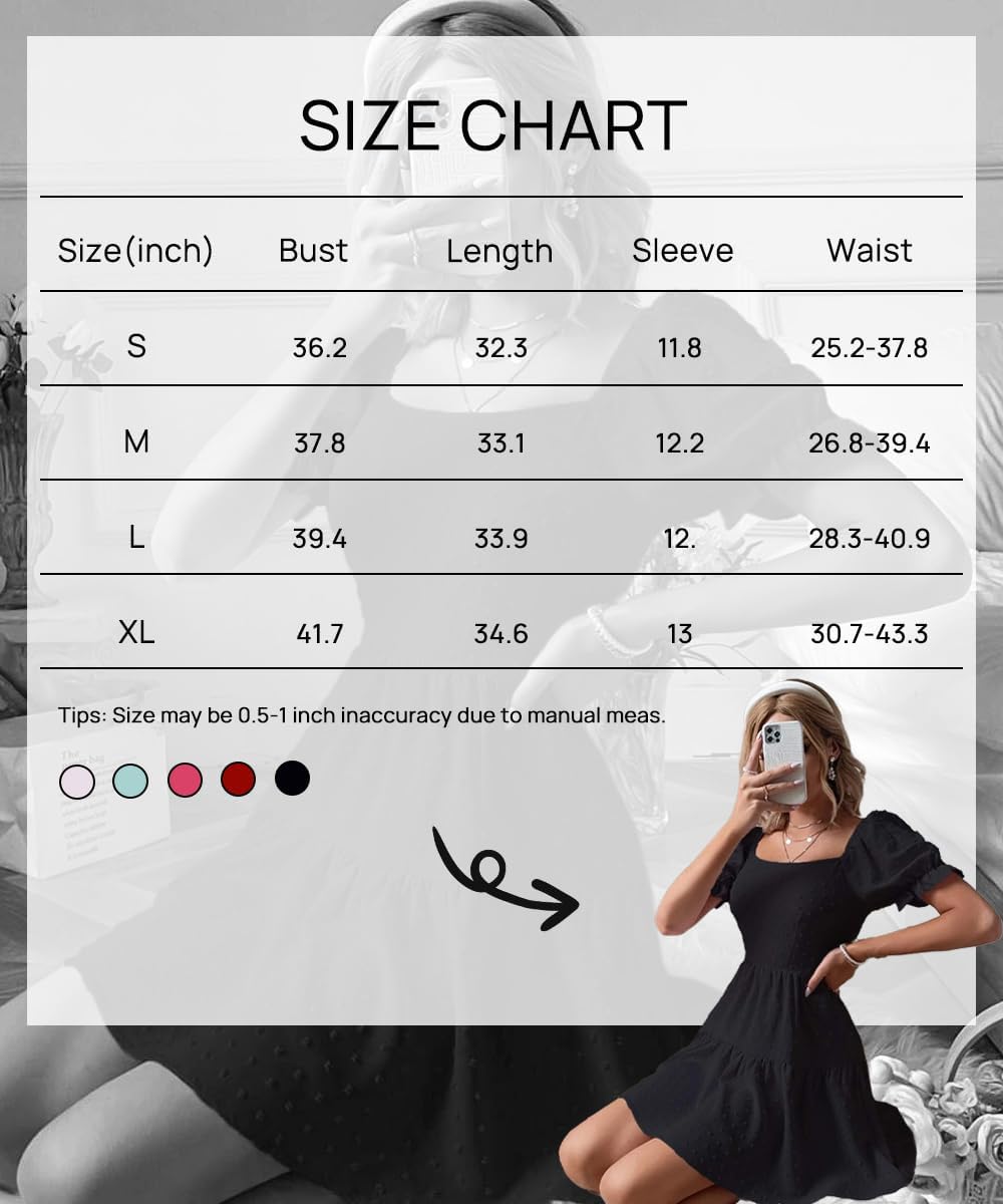 Narecte Summer Dresses for Women 2025,Tie Backless Swiss Dot Mini Dress,Ruffle Hem Flowy Casual Dresses - Image 6