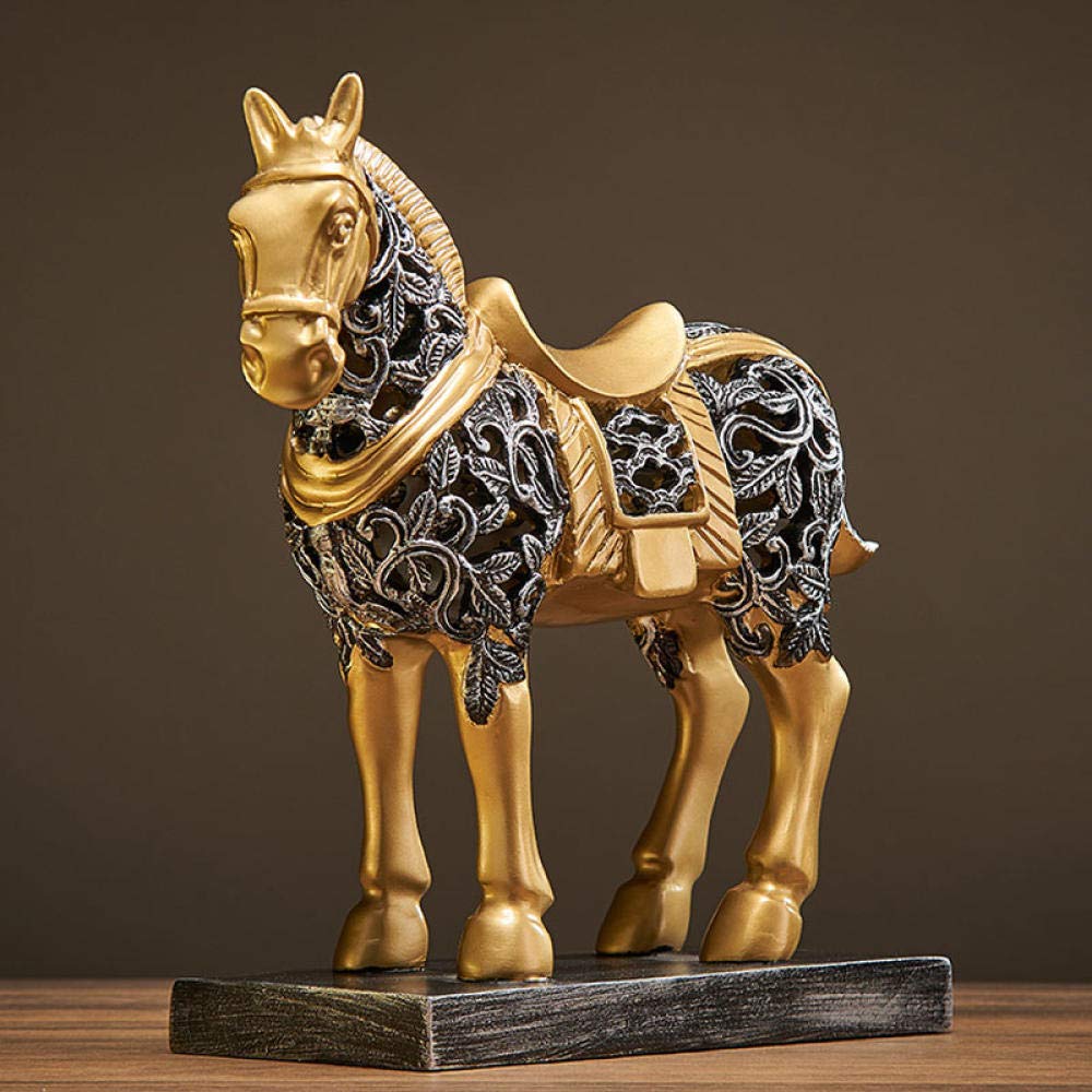 漆製 馬の彫刻 2体セット Amazon.co.jp: 装飾彫刻ヴィンテージ馬の彫刻中空馬像樹脂装飾工芸品