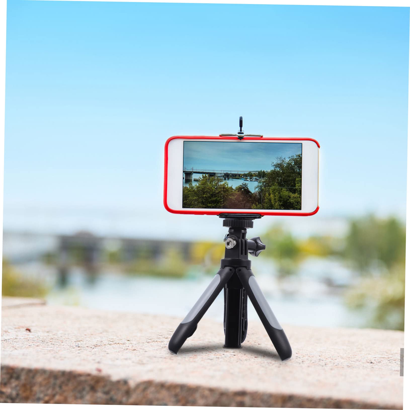 Hemobllo 2pezzi Treppiede Mini Estensibile Acciaio Inossidabile Con Supporto Per Selfie Stick Design Leggero e Portatile Antiscivolo Per Fotografia Viaggio
