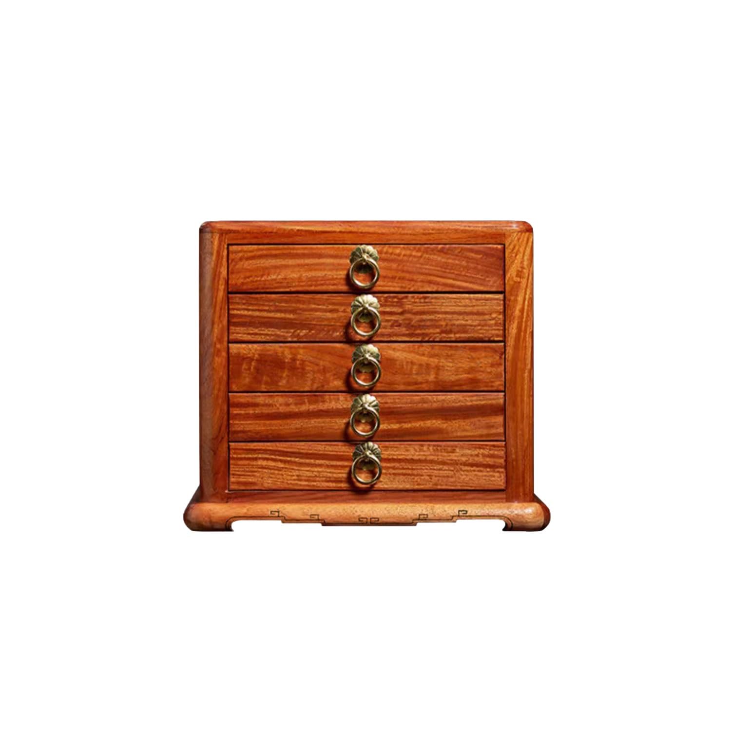Lshtshf-ou Jewelry Box Storage Cabinet Retro Necklace Earrings Bracelet Organizer