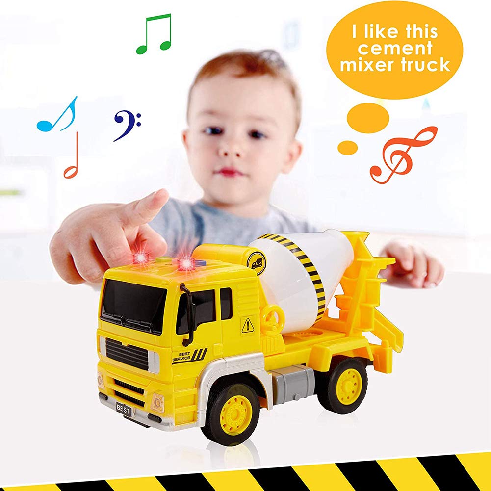 おもちゃ Amazon.co.jp: コンクリートミキサー車のおもちゃの車のライトと