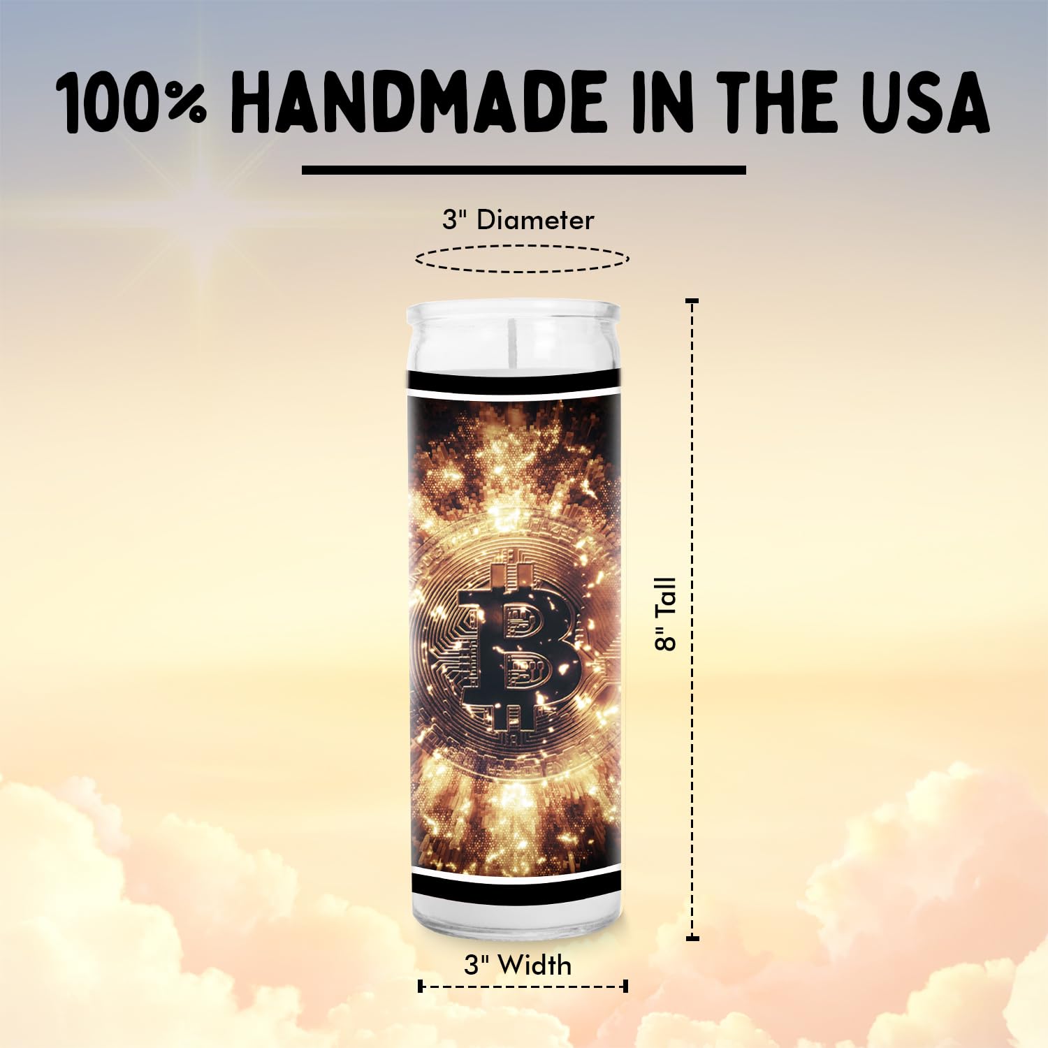 Amazon.com: Bitcoin Vela decorativa – Crypto BTC Vela votiva – Cera de soja  hecha a mano sin perfume – Regalo novedoso coleccionable : Hogar y Cocina