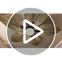 DWVO 52" Ceiling Fans with Lights, Tropical Ceiling Fan with Lights and remote, LED Tri-Color Temperature, Reversible 6 Speeds w/Quiet DC Motor for Living Room, Dining Room, Bedroom