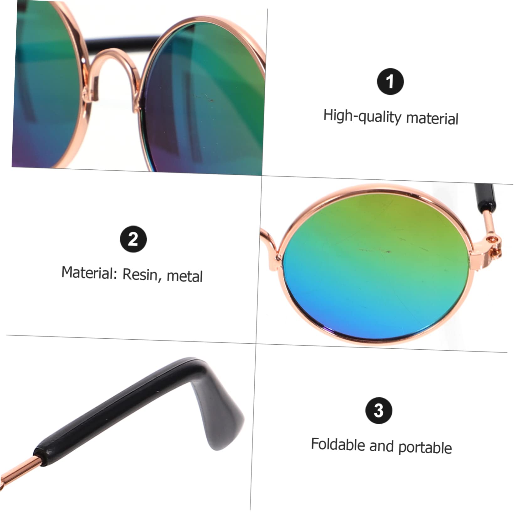 CIYODO 10pcs Dog Puppy Cat Sunglasses Small Breed Dog Accessories Fashion Pet Goggles for Photo Props