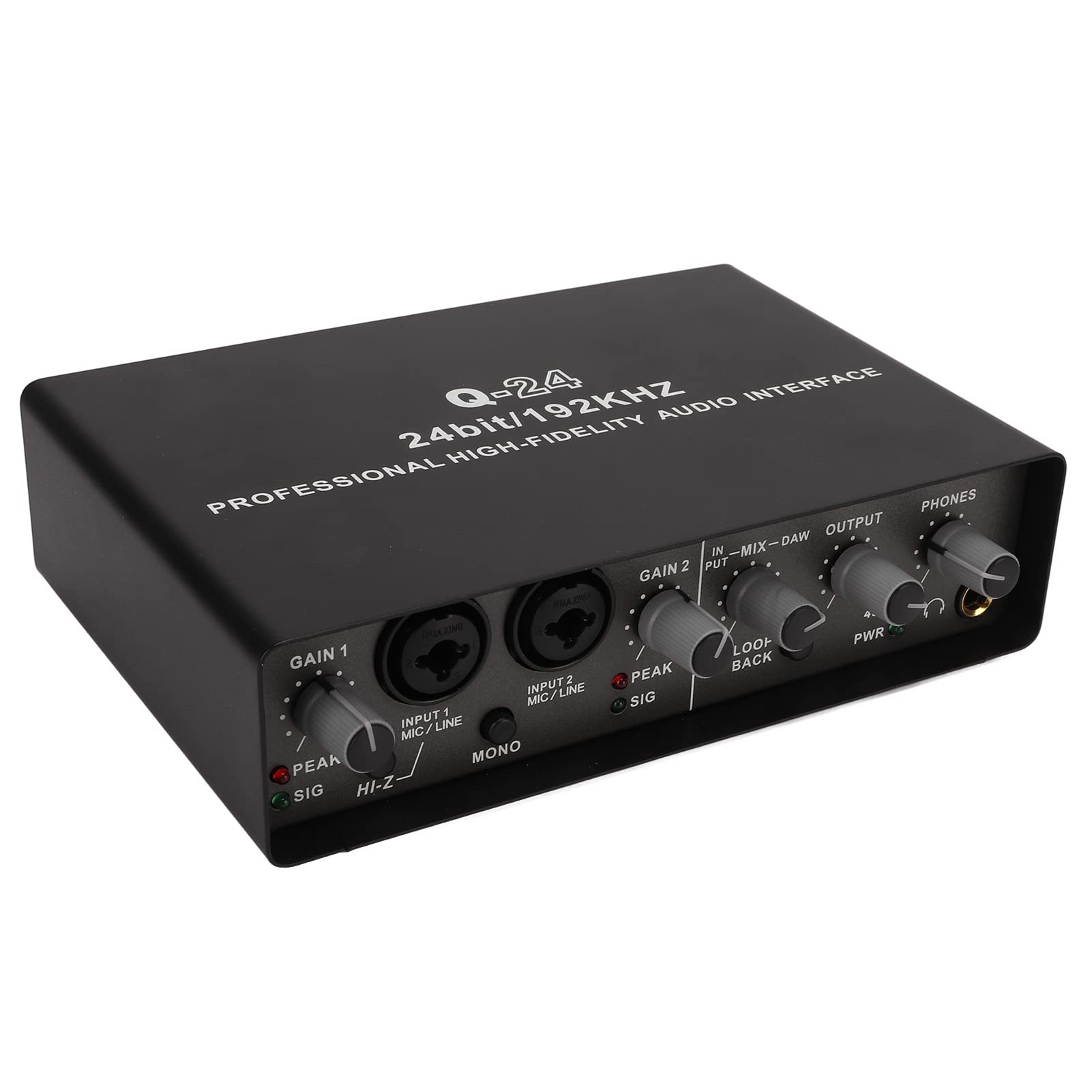 Cuifati Tarjeta de Sonido USB, Tarjeta de Sonido Externa Digital Profesional de 24 bits 192 KHz para Transmisión en Vivo, Grabación, Canto y Guitarra, con Entrada XLR, Salida TRS y, Compatible con,