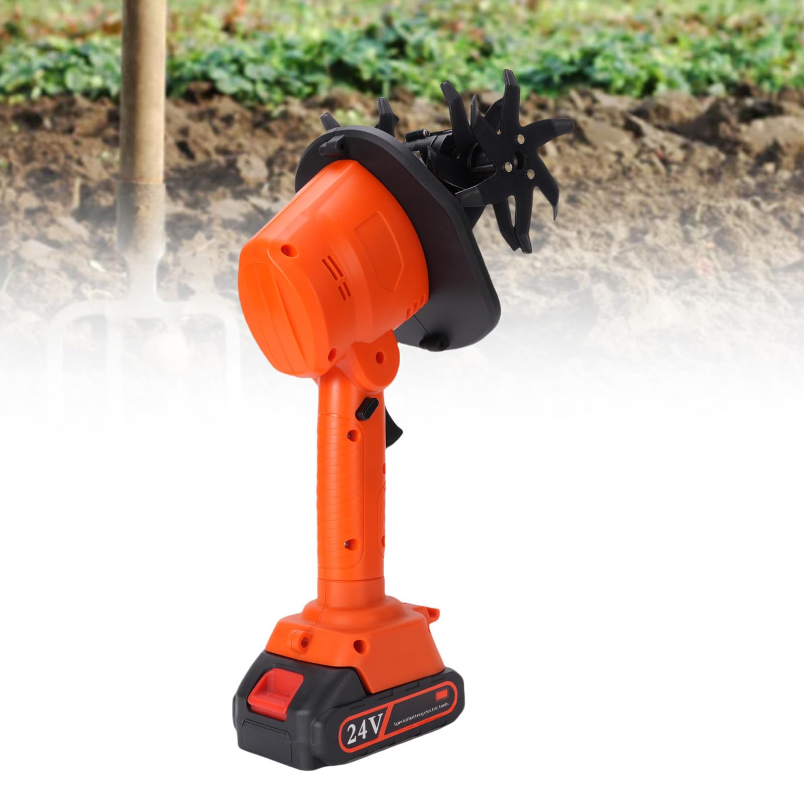 Acouto Terra Elettrica, Coldidia a Batteria a Batteria con Alloggi Addominali e Pale D'acciaio di Manganese per la Coltivazione del Suolo, Ideale per il Giardinaggio e la (Spina europea)