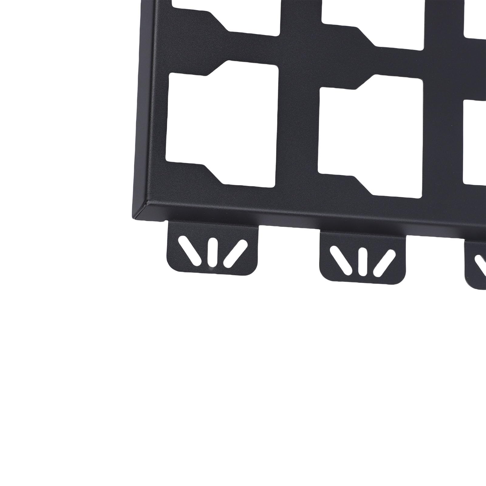 Caja de Herramientas de Aluminio Placa de Montaje Base de Montaje en Pared o Piso para Almacenamiento Seguro de Herramientas, Organización de Garaje y Uso en Plataforma de Camión (BLACK)