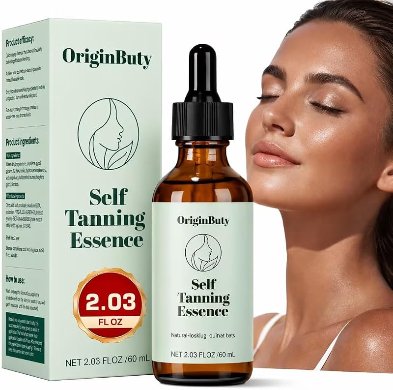 Gotas autobronzeadoras faciais Originbuty com DHA, 60 mL