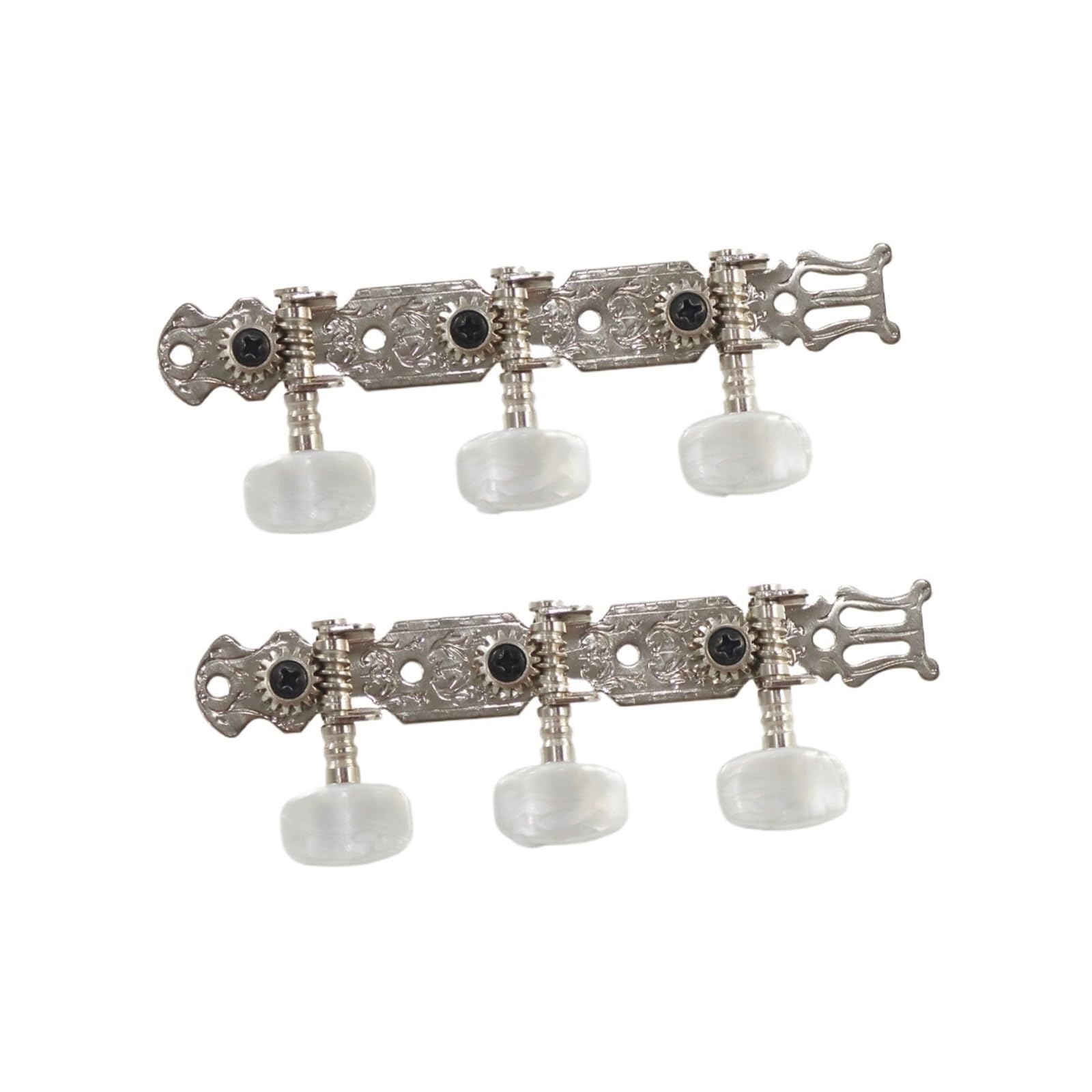 1 par de clavijas de afinación de guitarra clásica 3L3R, afinadores, cabezales de máquina, piezas, accesorios(Chrome Set)