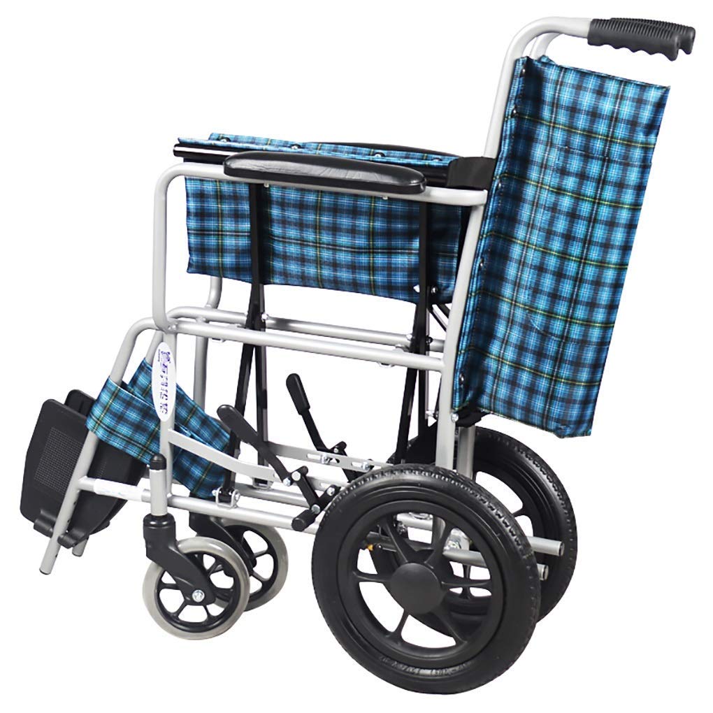 CLoxks Sedia a rotelle,Trasporto Viaggi Cameriere Portatile semovente Spingere Pieghevole Carrello Staccabile Ausili per la deambulazione