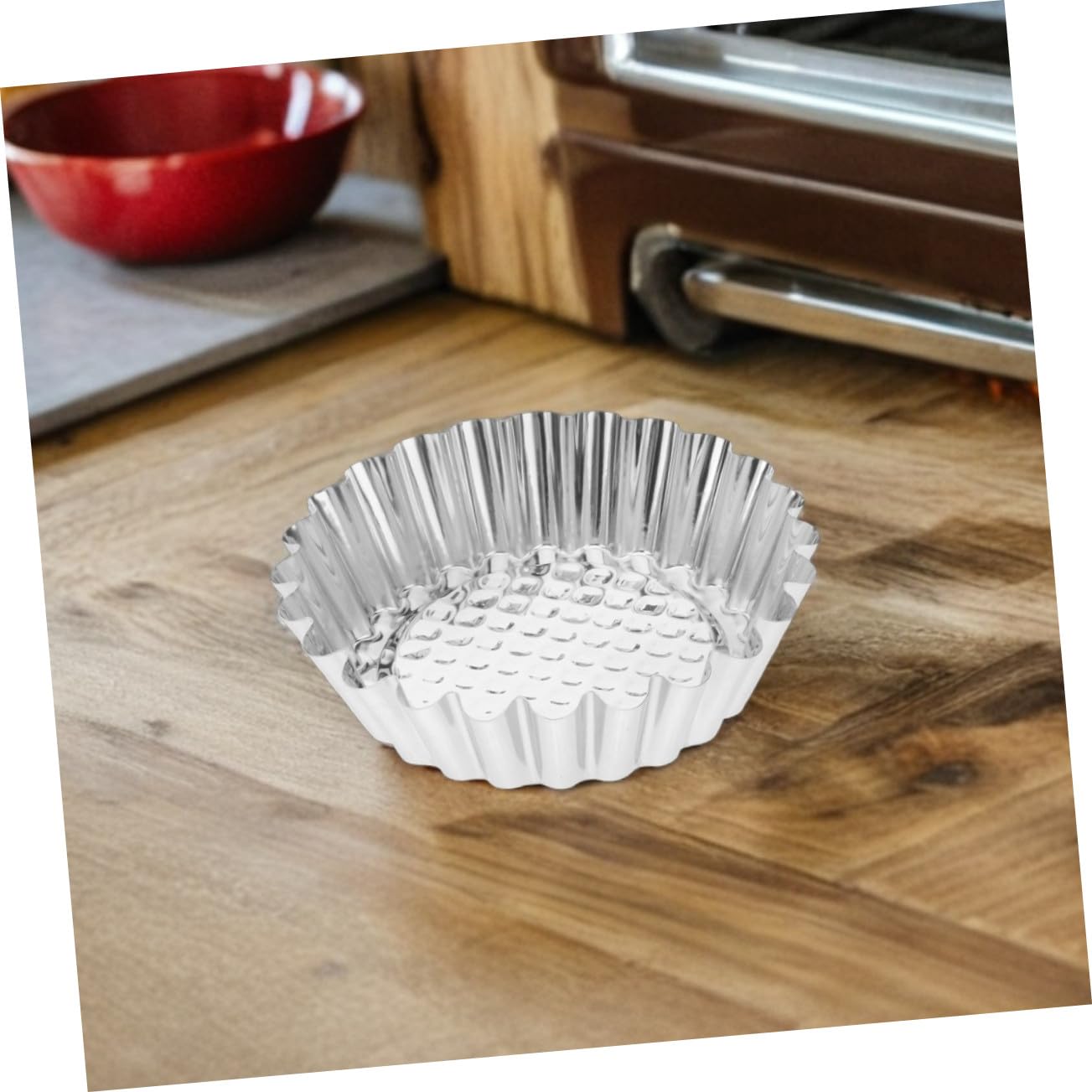 Mikinona 30 Piezas Moldes para Tartaletas Mini de Acero Inoxidable Molde Redondo Diseño Floral Cupcakes para Hornear Tartas y Pasteles Casa