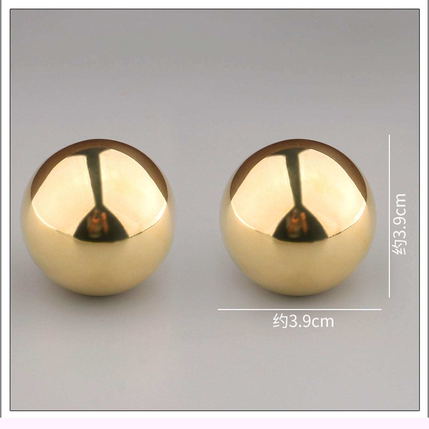 BBAUER palline massaggio pallina antistress palline cinesi 2Pcs Palla per Esercizi in Ottone Palline per Esercizi per Mano Palline Baoding Cinesi Palline per Mano in Metallo