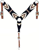 Vista 20 de Collar de Pecho de Mohair Occidental Personalizable Hecho a Mano de Cheval's para Caballos, Collares de Pecho Ecuestres para Caballos -(MB 5-Full)