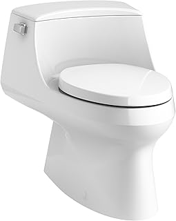 KOHLER 3722-0 San Raphael One-Piece Toilet, Elongated Bowl, 1.28Â gpfÂ with Quiet-Close, 24.00 x 20.50 x 29.00 inches, White