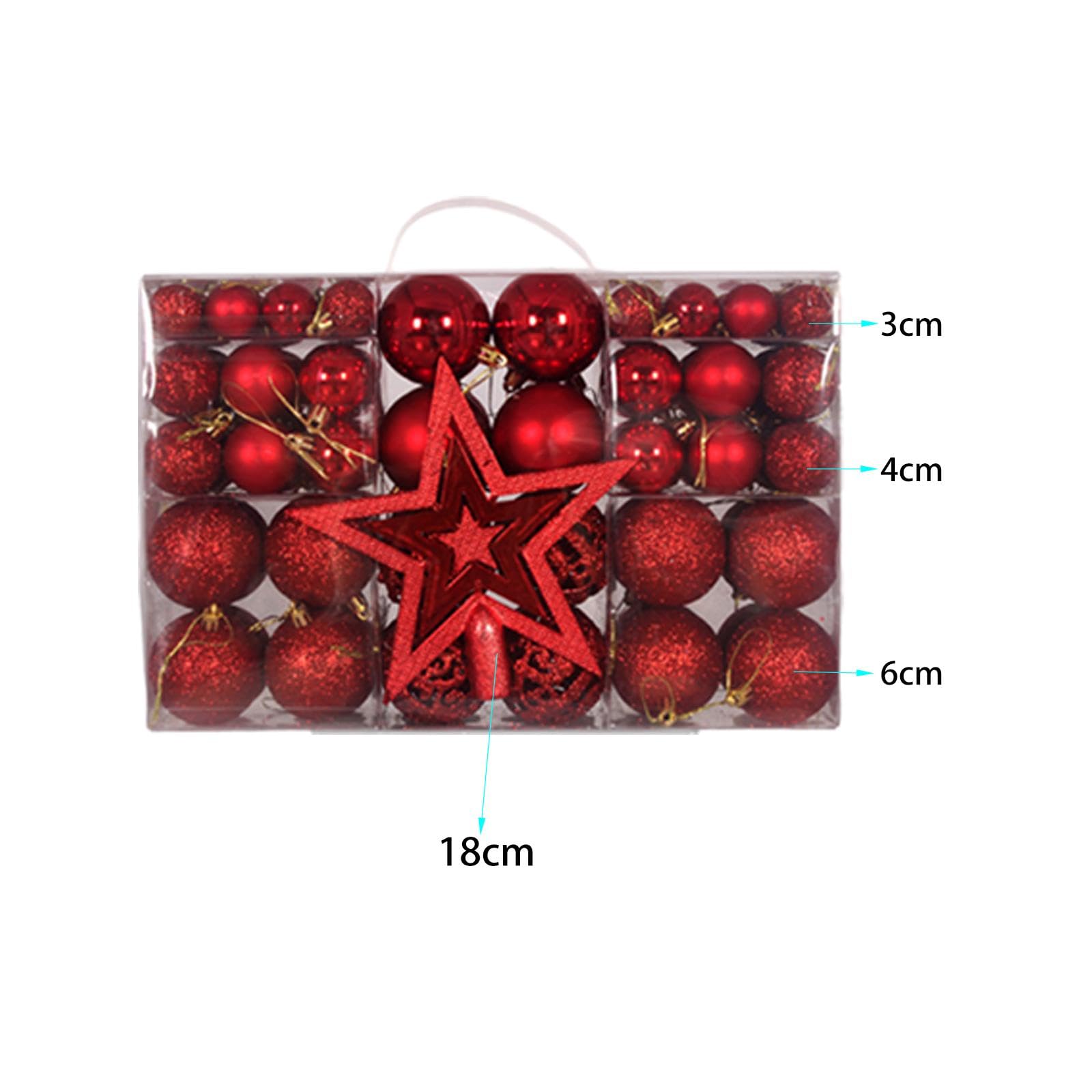 101 Palline di Natale per Feste, Stelle, Lavoretti, Riutilizzabili, Leggere, Da Appendere, Ideali per Decorazioni, Rosso