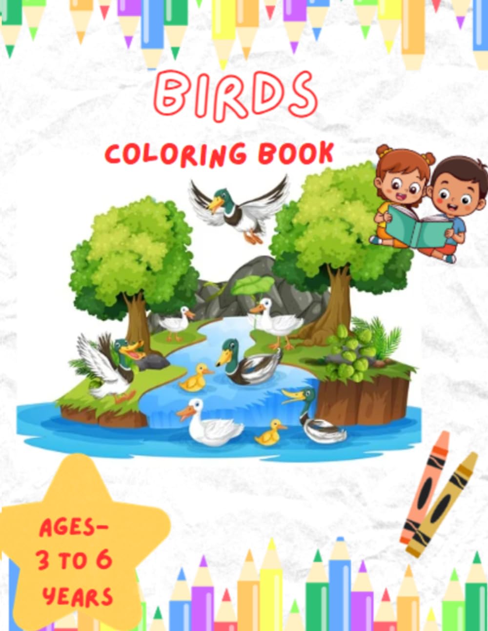 Birds Coloring Book for Kids Ages 3–6: Fun and Easy Bird Coloring Pages for Toddlers and Preschoolers