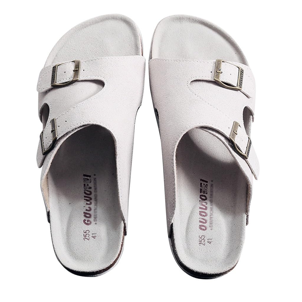 Zapatillas para Hombres Verano Al Aire Libre, Sandalias para Mujeres Y Hombres Zapatillas con Soporte para El Arco con Correa De Hebilla Ajustable Y Plantilla De Corcho (, 40 EU)