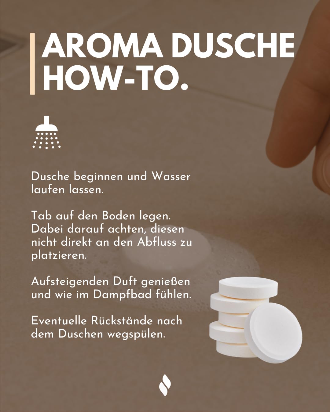 frihed.® Aromaduschen – 6 Duschtabs - Duschbomben mit ätherischen Ölen (Zitrone, Eukalyptus, Lavendel) – Spa‑Feeling für Dusche, Bad & Sauna – Geschenkideen (Lavendel, Zitrone, Eukalyptus)