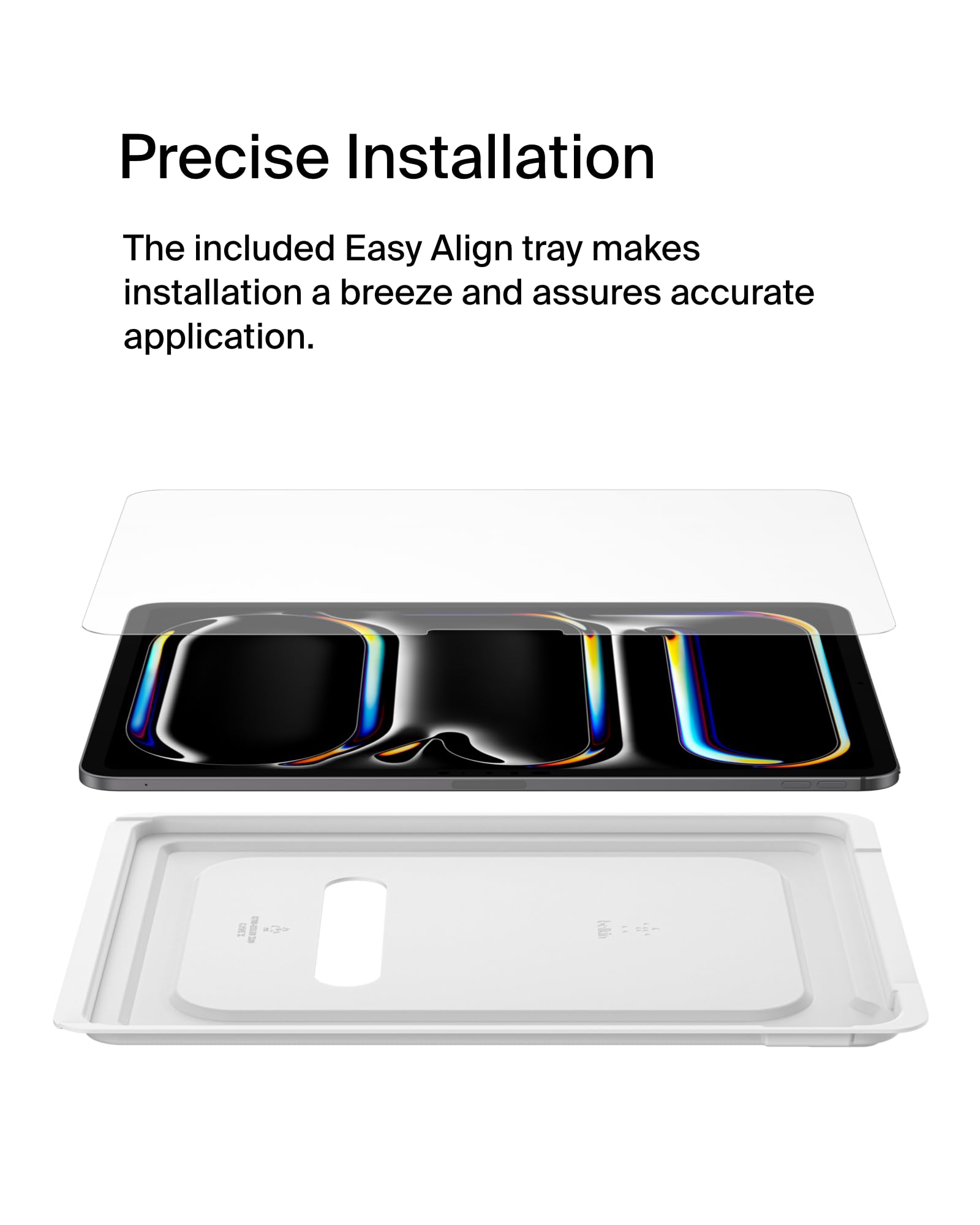 Belkin ScreenForce - Pellicola proteggi schermo in vetro temperato per Apple iPad Pro 13" di settima generazione, sottile, extra resistente, antigraffio, facile installazione, compatibile con custodia