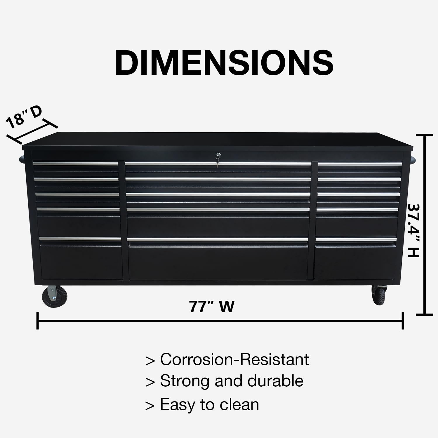 Amazon.com: SINDA 72 Inch 15-Drawers Rolling Tool Chest with