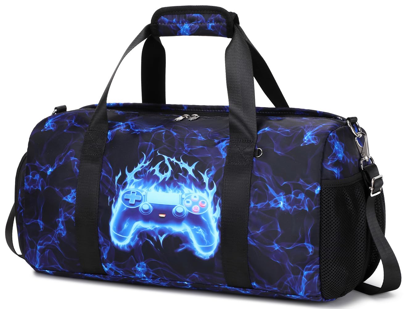 Sports Bag Kids Boys Travel Duffle Bags Weekender Bags Overnight Bag with Wet Pocket & Shoe Compartment