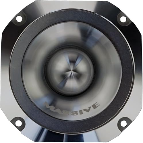 Massive Audio MT1V2 - Tweeter Power Bullet de 3.5 pulgadas | 4 ohmios, 60 W RMS Titanium Dome Super Tweeter, alta salida Pro Audio Highs, carcasa de