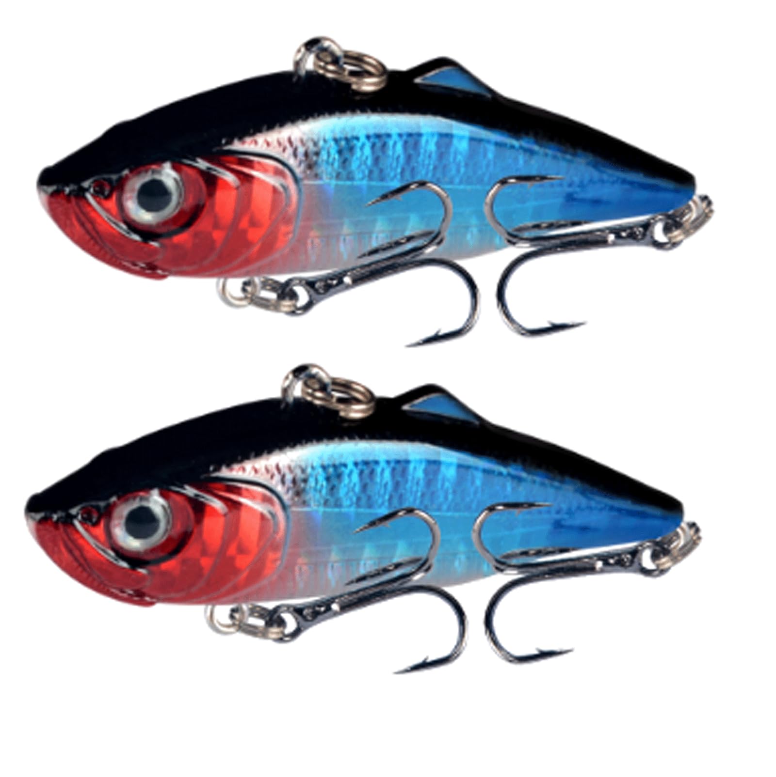IvyLoutish Fishing Lure Bait 2 Pcs Fishing Tackle Sinking VIB Fishing Baits 6cm 11g Crankbait Plastic Bionic Vibration Hard Bait All Depth Fishing Tackle