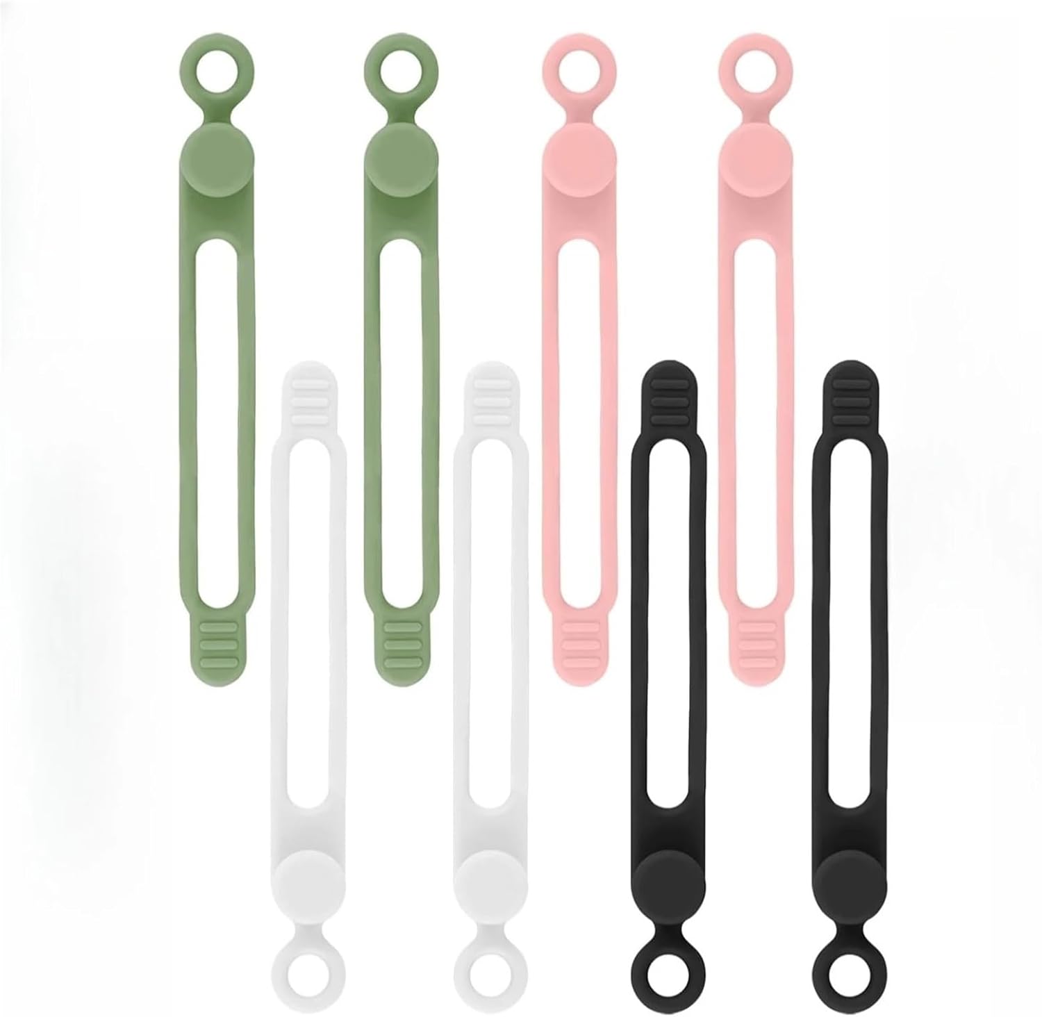 40pcs Silicone Cable Straps Cord Organizer for Bundling Earphone,Reusable Ties Wire in Home,Office,Kitchen,School