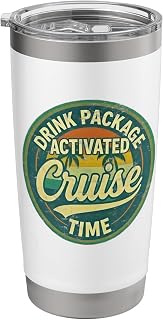 Drink Package Activated Cruise Time Retro Stainless Steel Insulated Tumbler