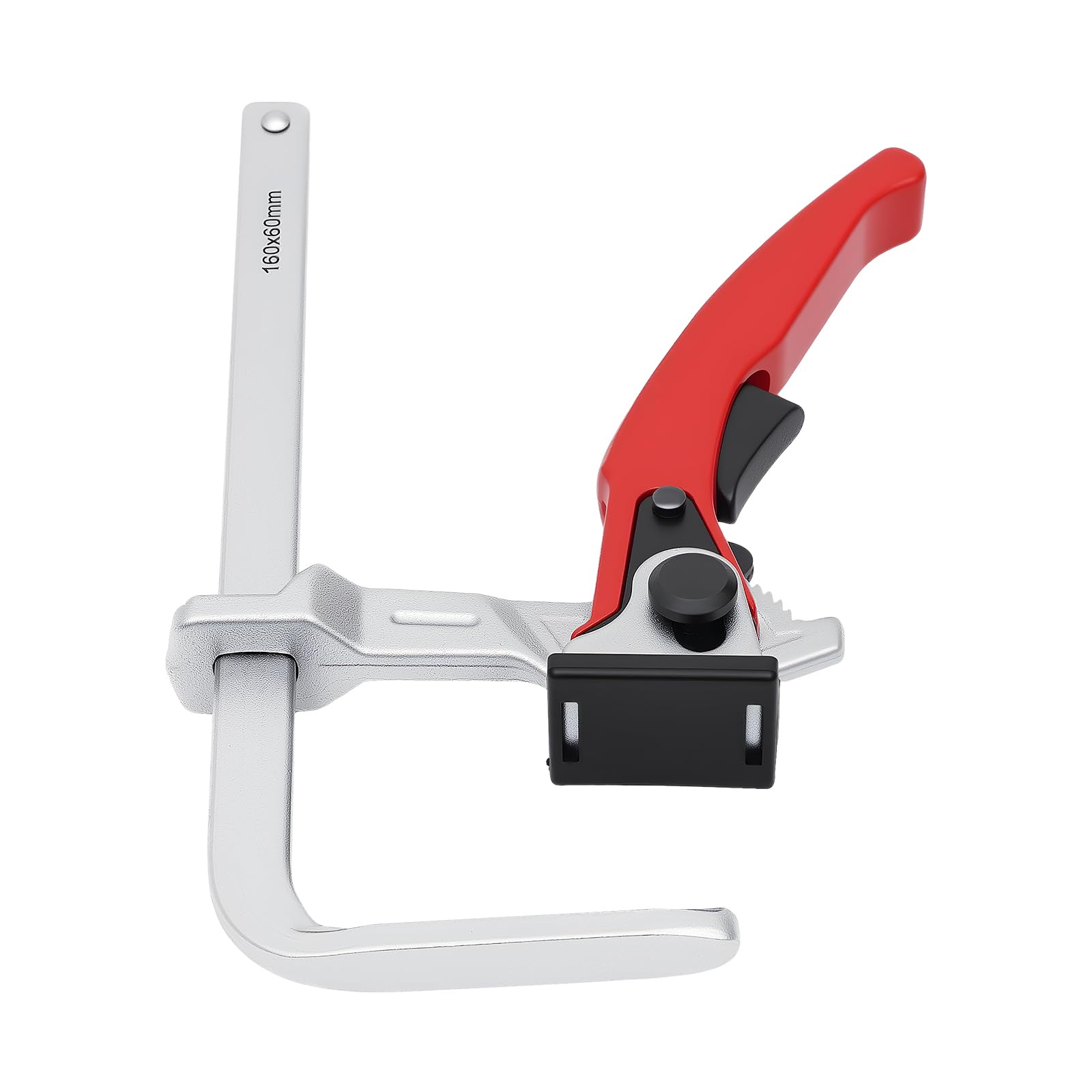 Morsetto a leva industriale in acciaio 40CR e cuscinetti ABS, forza di serraggio da 440 lbs per piani da tavolo e guide circolari, morsetto a cricchetto per morsetto, incollaggio e saldatura