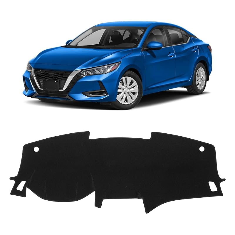 Capa para Painel FIILINES para Nissan Sentra 2020–2026, S/SV/SR, em Poliéster com Base Antiderrapante, Preta