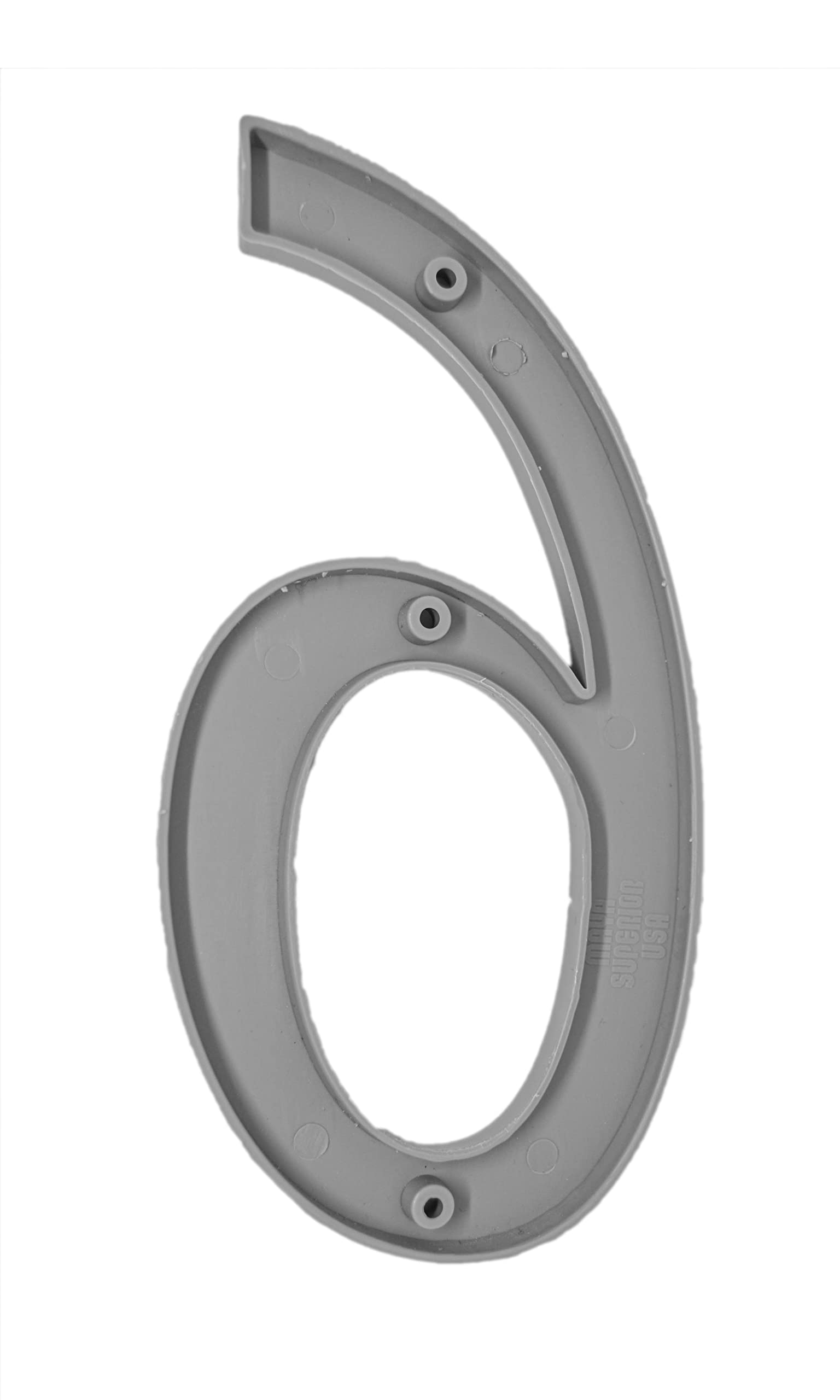 6 Inch Gray Plastic House Numbers – UV Resistant Address Numbers 0-9 & Letters A-C For Outdoor Or Indoor Use
