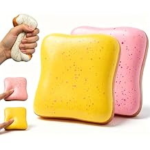 2 Pack Bread Squishy,Slow Rising Squishy Toast,Slow Rise Squishies Bread,Squishy Toy,Sensory Fidget Toy for Desk,Stress Relief & Fidget Toys for ADHD,Party Favor Gift