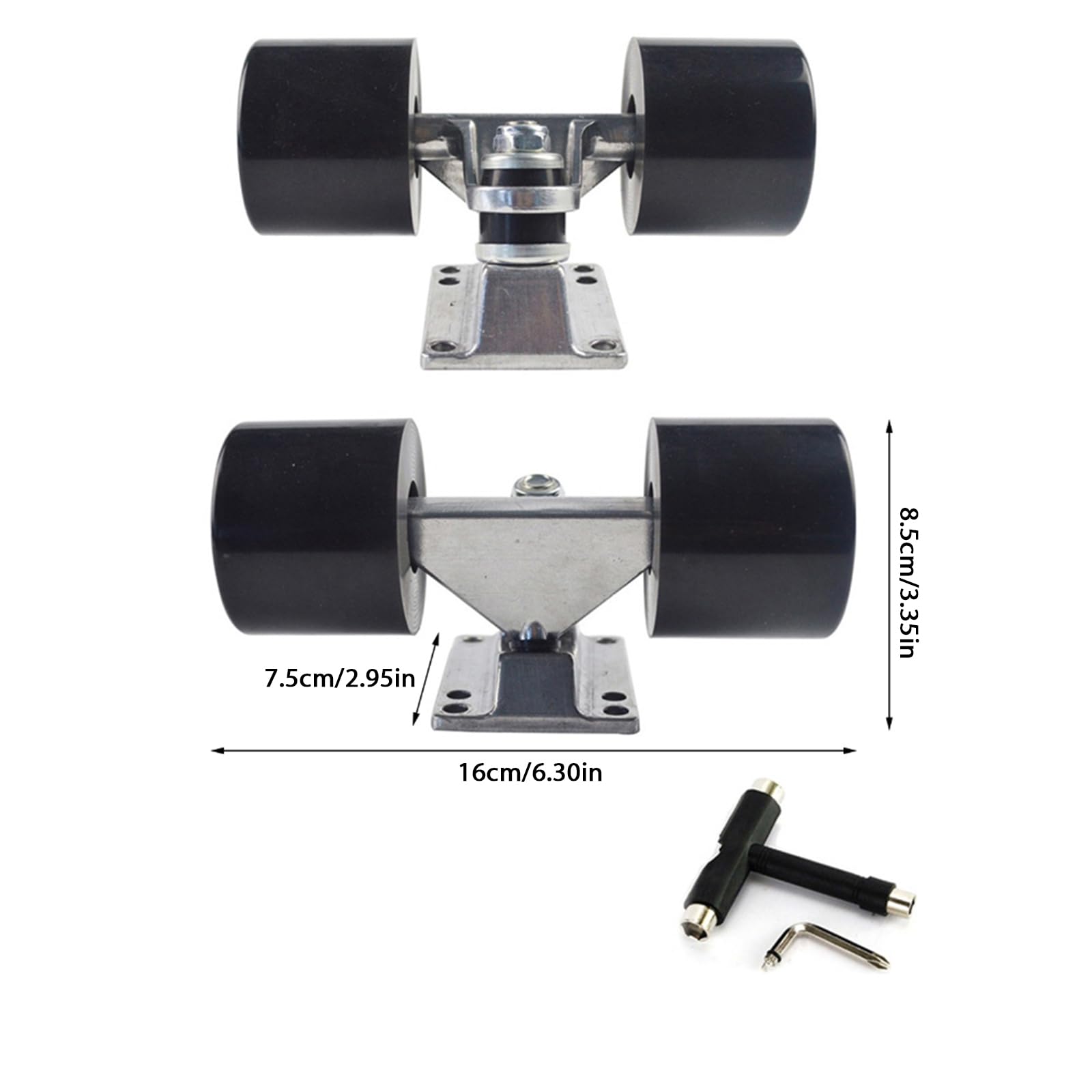 Roues de Skateboard et camions Silencieux, roulements de Roue de Skate, matériel de camions, longboards, Accessoires de Skateboard, Patinage intérieur et extérieur